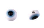 Oči korálkové bielo-tyrkysové 8mm