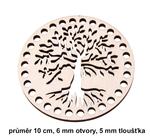 Dno - veko preglejkové strom 10cm/6mm