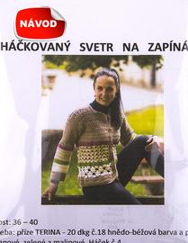 Návod na háčkovaný sveter TERINA