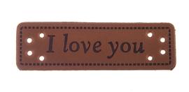 Nášivka HAND MADEI love you 50x15mm